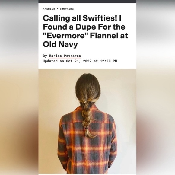 Old Navy The Boyfriend Shirt Taylor Swift Swiftie
Flannel Evermore Size Large - Picture 9 of 9